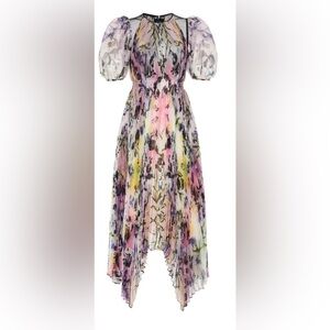 Bibhu Mohapatra x RTR 
Puff Shoulder Printed Dress